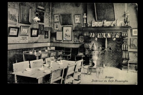 Belgien, Bruges, Inierieur du Cafe Flessinghe