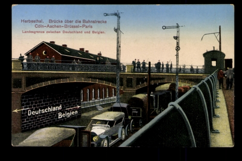 Herbesthal, Brücke über die Bahnstrecke Cöln-Aachen-Brüssel-Paris