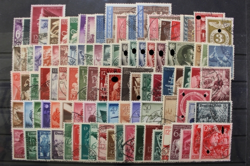 Deutsches Reich, MiNr. 811-910, Jahrgang 1942-1945, gestempelt