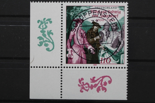 Deutschland (BRD), MiNr. 2115, Ecke li. unten, zentrischer Stempel, EST