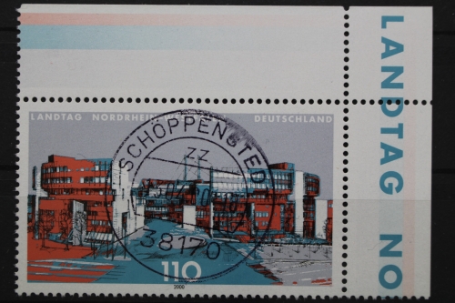 Deutschland (BRD), MiNr. 2110, Ecke re. oben, zentrischer Stempel, EST