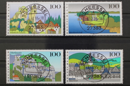 Deutschland (BRD), MiNr. 1807-1810, zentrische Stempel, EST