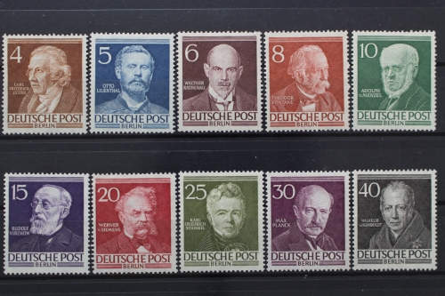 Berlin, MiNr. 91-100, Falz