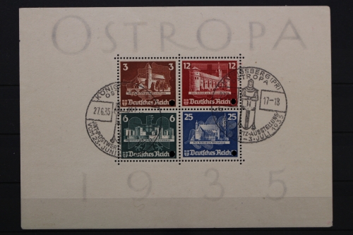 Deutsches Reich, MiNr. Block 3, SST Königsberg Ostropa, gestempelt