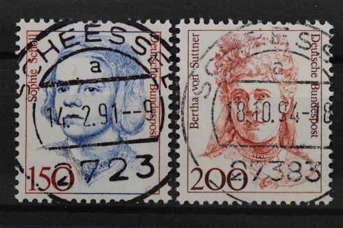 Deutschland (BRD), MiNr. 1497-1498, zentrische Stempel