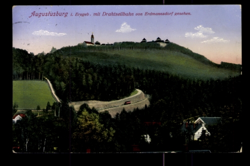 Augustusburg/Erzg., Drahtseilbahn von Erdmannsdorf gesehen