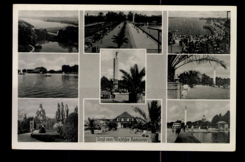 Hannover, Maschsee, 9 Bilderkarte