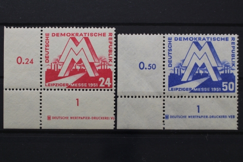 DDR, MiNr. 282-283, Ecke links unten mit DZ, postfrisch