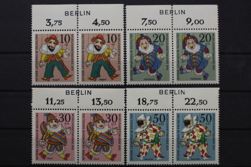 Berlin, MiNr. 373-376 Paar Oberrand, Zudruck Berlin, postfrisch
