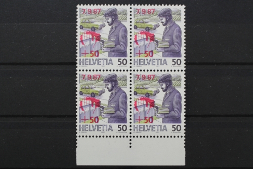 Schweiz, MiNr. 1358, Viererblock, postfrisch