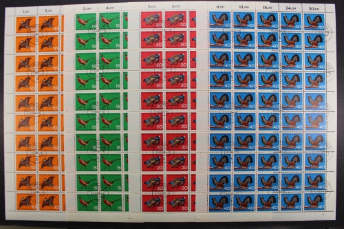 Deutschland (BRD), MiNr. 464-467, 50er Bogensatz, gestempelt