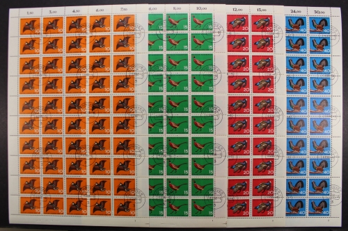 Deutschland (BRD), MiNr. 464-467, 50er Bogensatz, gestempelt