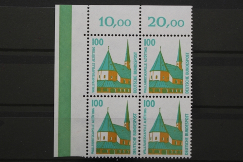 Deutschland, MiNr. 1406 A, Viererblock, Ecke li. oben, postfrisch