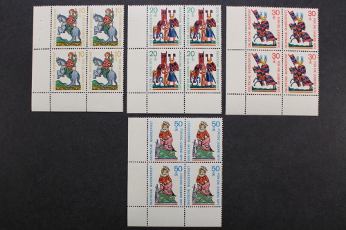 Deutschland, MiNr. 612-615, 4er Block, Ecke li. unten, postfrisch