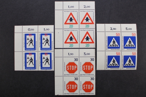 Deutschland, MiNr. 665-668, 4er Block, Ecke li. oben, postfrisch