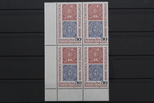 Deutschland, MiNr. 569, 4er Block, Ecke links unten, postfrisch