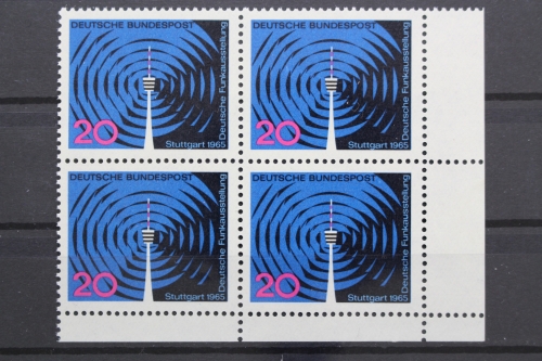 Deutschland, MiNr. 481, Viererblock, Ecke re. unten, postfrisch