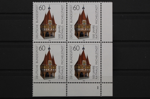 BRD, MiNr. 1200, 4er Block, Ecke re. unten, FN 1, postfrisch