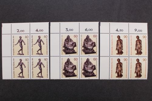 Berlin, MiNr. 655-657, Viererblock, Ecke links oben, postfrisch