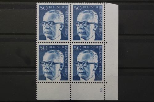 Berlin, MiNr. 365, Viererblock, Ecke re. unten, FN 2, postfrisch