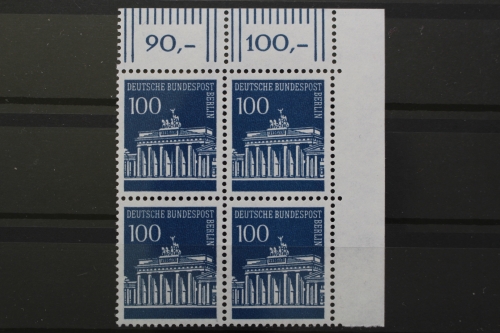 Berlin, MiNr. 290, Viererblock, Ecke rechts oben, postfrisch