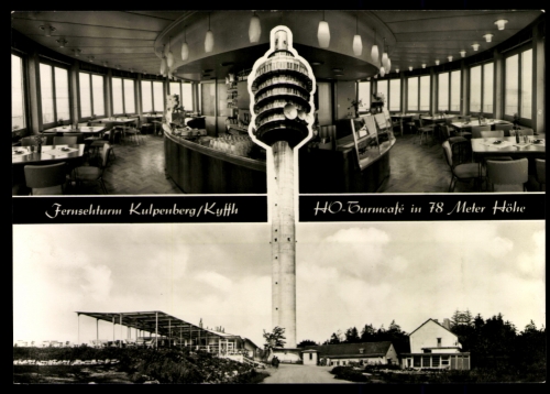 Kulpenberg/Kyffh., Fernsehturm, HO-Turmcafe in 78 Meter Höhe