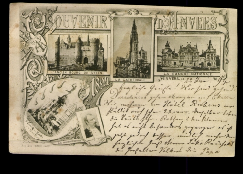 Antwerpen/Anvers, Burg, Kathedrale, Bank, Denkmal