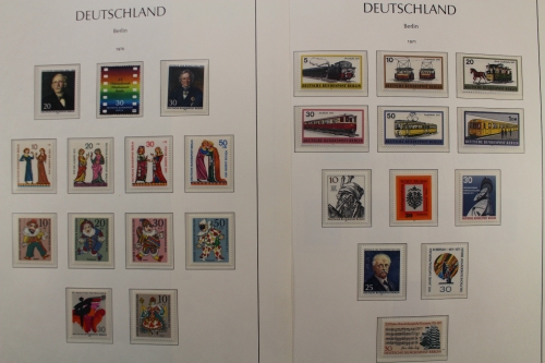 Berlin 1970-1990, postfrische komplette Sammlung auf Leuchtturm SF
