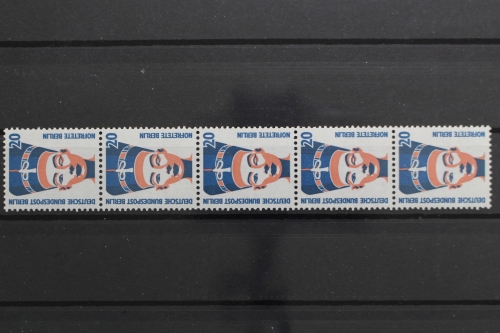 Berlin, MiNr. 831 R, Fünferstreifen, ZN 350, postfrisch