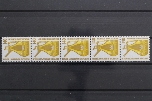 Berlin, MiNr. 832 R, Fünferstreifen, ZN 070, postfrisch