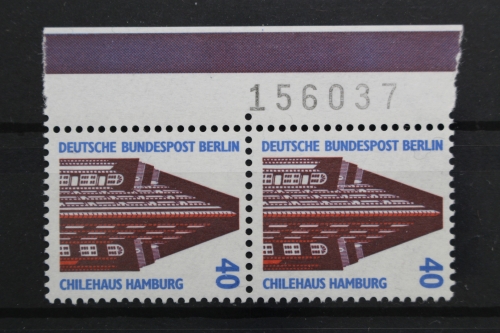 Berlin, MiNr. 816, senkr. Paar, Rand mit BZN, postfrisch