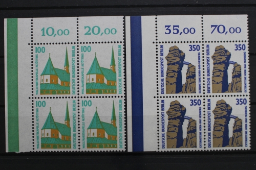 Berlin, MiNr. 834-835 A, Viererblock, Ecke li. oben, postfrisch