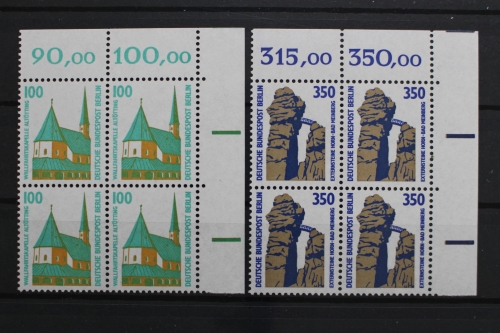 Berlin, MiNr. 834-835 A, Viererblock, Ecke re. oben, postfrisch