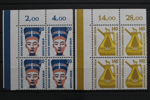 Berlin, MiNr. 831-832, Viererblock, Ecke links oben, postfrisch