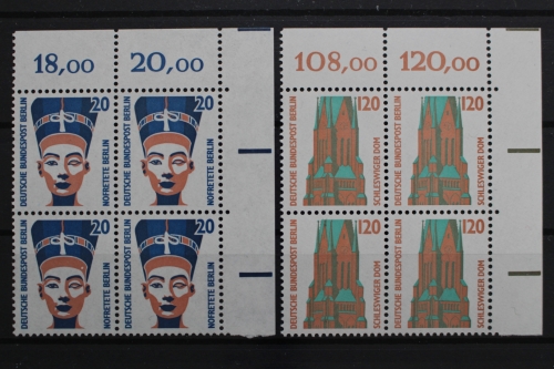 Berlin, MiNr. 814-815, Viererblock, Ecke rechts oben, postfrisch
