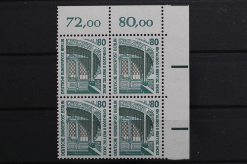 Berlin, MiNr. 796 A, Viererblock, Ecke rechts oben, postfrisch