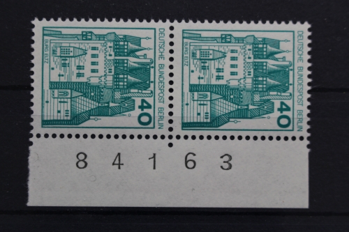 Berlin, MiNr. 535, senkrechtes Paar, Rand mit BZN, postfrisch