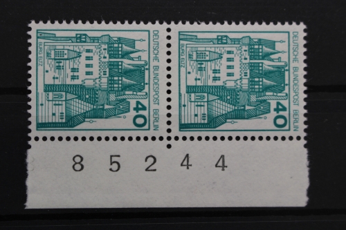 Berlin, MiNr. 535 A, senkrechtes Paar, Rand mit BZN, postfrisch