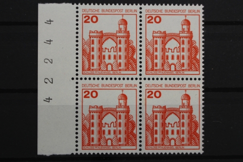 Berlin, MiNr. 533 A, Viererblock, Rand mit BZN, postfrisch