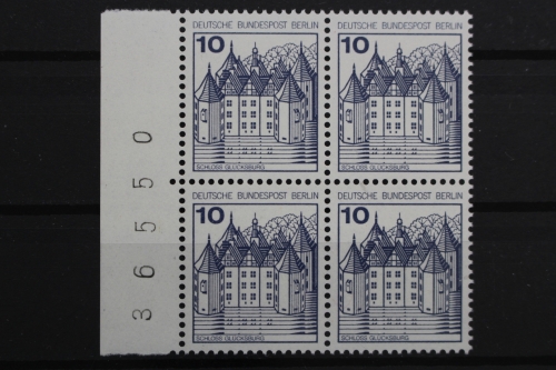 Berlin, MiNr. 532 A, Viererblock, Rand mit BZN, postfrisch