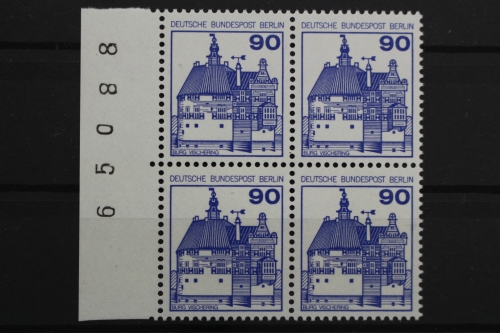Berlin, MiNr. 588, Viererblock, Rand mit BZN, postfrisch