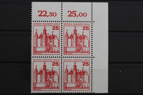 Berlin, MiNr. 587, Viererblock, Ecke rechts oben, postfrisch
