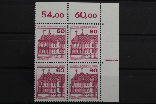 Berlin, MiNr. 611 A, 4er Block, Ecke re. oben Plattenzeichen, postfrisch