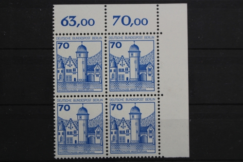 Berlin, MiNr. 538, Viererblock, Ecke rechts oben, postfrisch