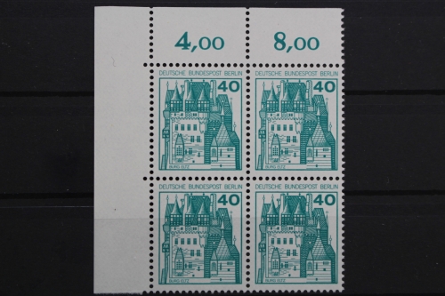 Berlin, MiNr. 535, Viererblock, Ecke links oben, postfrisch