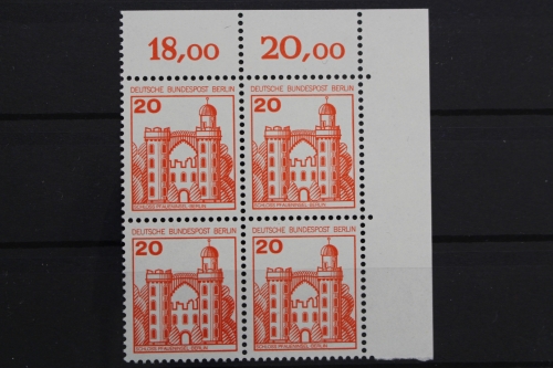 Berlin, MiNr. 533, Viererblock, Ecke rechts oben, postfrisch