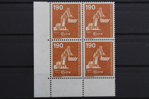 Berlin, MiNr. 670, Viererblock, Ecke links unten, postfrisch