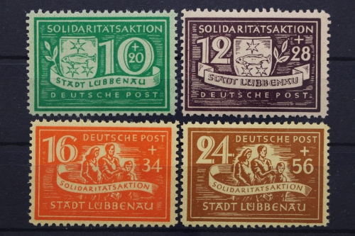 Lübbenau, MiNr. 9-12 A, postfrisch