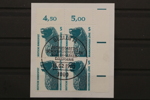 Deutschland (BRD), MiNr. 1448, Viererblock, Ecke rechts oben, ESST Bonn