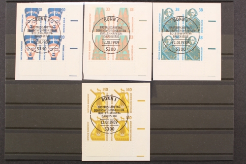 Deutschland, MiNr. 1398-1401 A, 4er Block, Ecke rechts unten, ESST Bonn